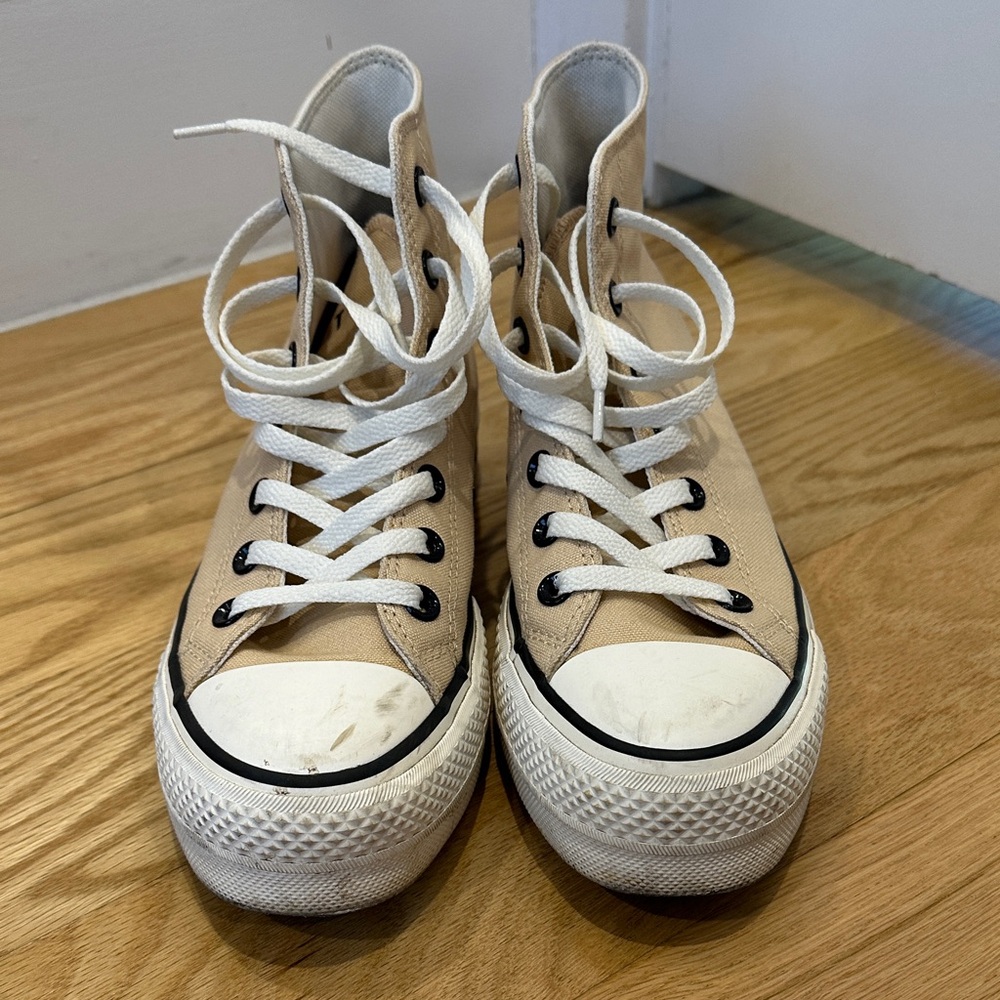 Converse Tan High-Top Sneakers